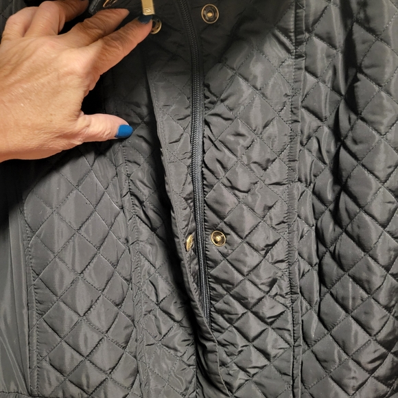 Jones New York Black Quilted Puffer Coat - Picture 4 of 6
